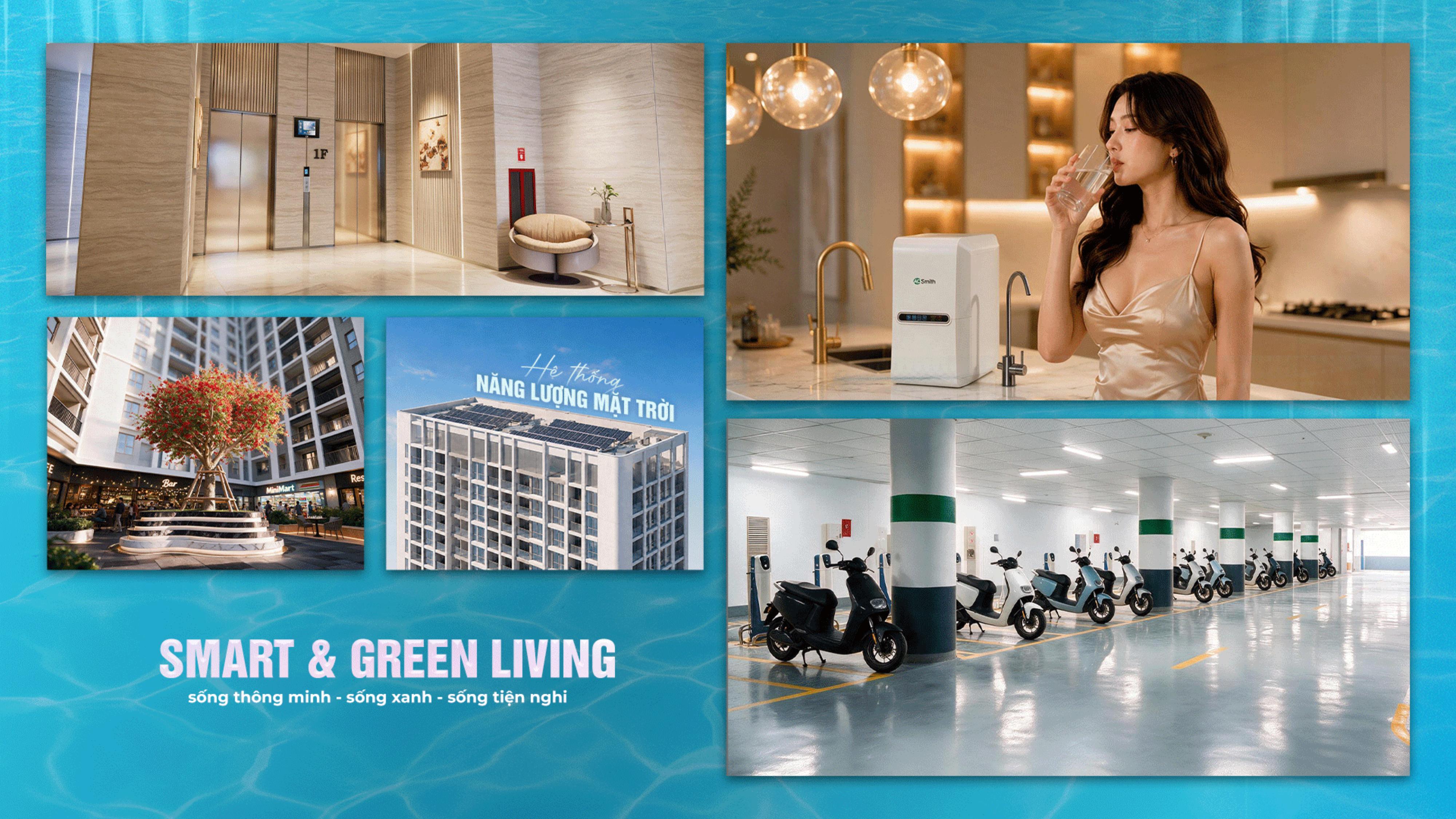 Smart & Green Living - năng lượng mặt trời, lọc nước, xe điện Serena Riverside